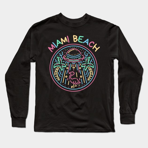 Miami Long Sleeve T-Shirt by Myartstor 